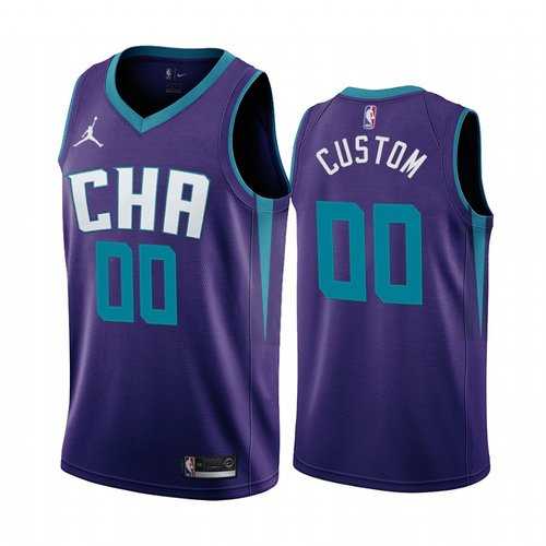 Men & Youth Customized Charlotte Hornets Purple 2019-20 Statement Edition Nike Jersey->customized nba jersey->Custom Jersey